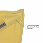 Ombrelone Alumínio e Poliéster Central Retangular Avea Amarelo 255x194x300cm Naterial