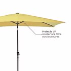 Ombrelone Alumínio e Poliéster Central Retangular Avea Amarelo 255x194x300cm Naterial