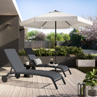 Ombrelone Alumínio e Poliéster Central Hexagonal Avea Branco 247x295cm Naterial