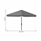 Ombrelone Alumínio e Poliéster Central Hexagonal Avea Cinza 247x295cm Naterial