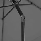 Ombrelone Alumínio e Poliéster Central Hexagonal Avea Cinza 247x295cm Naterial