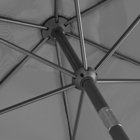 Ombrelone Alumínio e Poliéster Central Hexagonal Avea Cinza 247x295cm Naterial