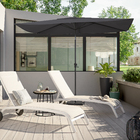 Ombrelone Alumínio e Poliéster Central Retangular Avea Cinza 255x194x300cm Naterial