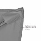 Ombrelone Alumínio e Poliéster Central Retangular Avea Cinza 255x194x300cm Naterial