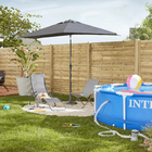 Ombrelone Alumínio e Poliéster Central Retangular Avea Cinza 255x194x300cm Naterial