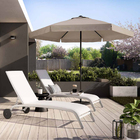 Ombrelone Alumínio e Poliéster Central Hexagonal Avea Taupe 247x295cm Naterial