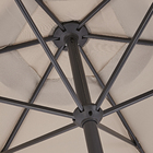 Ombrelone Alumínio e Poliéster Central Hexagonal Avea Taupe 247x295cm Naterial