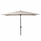 Ombrelone Alumínio e Poliéster Central Retangular Avea Taupe 255x194x300cm Naterial