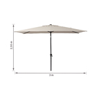 Ombrelone Alumínio e Poliéster Central Retangular Avea Taupe 255x194x300cm Naterial