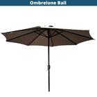 Ombrelone Central Bali Rivatti 270 Cm Em Alumínio Com Base Hd