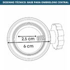Ombrelone Central Base Hdpe Miramar Rivatti 270cm Fendi