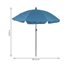 Ombrelone Aço e Poliéster Central Redondo Bigrey Azul 265x250cm Naterial