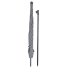 Ombrelone Aço e Poliéster Central Redondo Bigrey Cinza 265x250cm Naterial