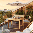 Ombrelone Aço e Poliéster Central Hexagonal Polar Bege 231x260cm Naterial