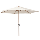 Ombrelone Aço e Poliéster Central Hexagonal Polar Bege 231x260cm Naterial