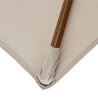 Ombrelone Aço e Poliéster Central Hexagonal Polar Bege 231x260cm Naterial