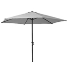 Ombrelone Aço e Poliéster Central Hexagonal Polar Cinza 231x260cm Naterial