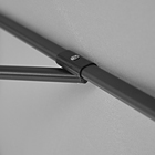 Ombrelone Aço e Poliéster Central Hexagonal Polar Cinza 231x260cm Naterial