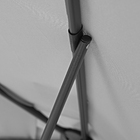 Ombrelone Aço e Poliéster Central Hexagonal Polar Cinza 231x260cm Naterial