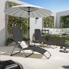 Ombrelone Alumínio e Poliéster Central Redondo Sinae Branco 230x250cm Naterial