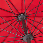 Ombrelone Alumínio e Poliéster Central Redondo Sinae Vermelho 230x250cm Naterial