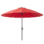 Ombrelone Alumínio e Poliéster Central Redondo Sinae Vermelho 230x250cm Naterial