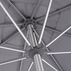 Ombrelone Alumínio e Poliéster Central Quadrado com LED Sonora Cinza 271x285x285cm Naterial