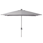 Ombrelone Alumínio e Poliéster Central Quadrado com LED Sonora Cinza 271x285x285cm Naterial