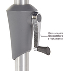 Ombrelone Alumínio e Poliéster Central Quadrado com LED Sonora Cinza 271x285x285cm Naterial