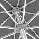 Ombrelone Alumínio e Poliéster Central Quadrado com LED Sonora Taupe 271x285x285cm Naterial