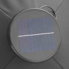 Ombrelone Alumínio e Poliéster Central Quadrado com LED Sonora Taupe 271x285x285cm Naterial