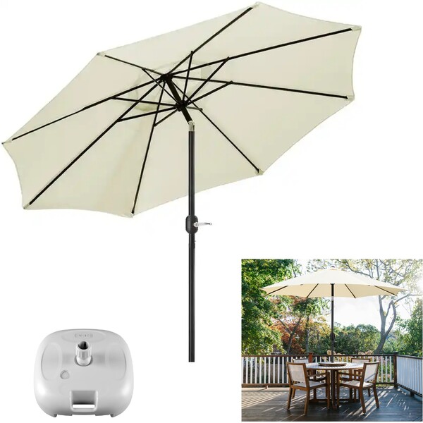 Ombrelone Com Base Para Piscina 3 Metros Guarda Sol Articulad