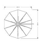Ombrelone Com Floreira Giratório Redondo 3 Metros Cor Azul Ro