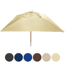 Ombrelone De Madeira Quadrado Premium Área Externa Piscina -