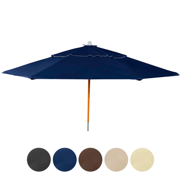 Ombrelone De Madeira Redondo Premium Área Externa Piscina - 2