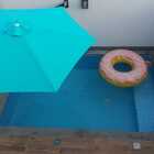 Ombrelone De Parede Azul Turquesa - 2,00m De Diâmetro - Em Al