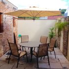 Ombrelone De Parede Caramelo - 2,70m De Diâmetro - Em Alumíni