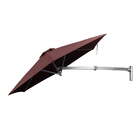 Ombrelone De Parede Marrom Escuro - 2,40m De Diâmetro - Em Al