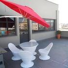 Ombrelone De Parede Vermelho - 2,00m De Diâmetro - Em Alumíni