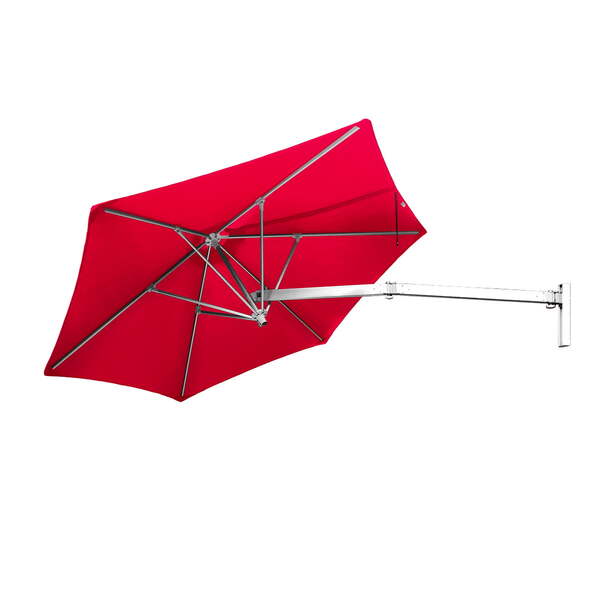 Ombrelone De Parede Vermelho - 2,40m De Diâmetro - Em Alumíni