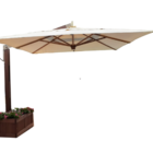 Ombrelone Floreira 3x3m Lateral Quadrado