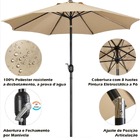 Ombrelone Guarda Sol 3m Grande Com Manivela Articulado Jardim