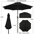 Ombrelone Guarda Sol 3m Grande Com Manivela Articulado Jardim
