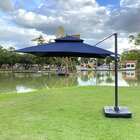 Ombrelone Guarda Sol Diamond 3x3 Azul Marinho C/ Base 100l