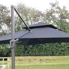 Ombrelone Guarda Sol Diamond 3x3 Preto C/ Base 100l