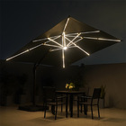 Ombrelone Guarda Sol Gold Led Alumínio 2 5 X 2 5 C/ Base Em 1