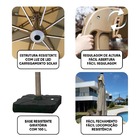 Ombrelone Guarda Sol Gold Led Alumínio 2 5 X 2 5 C/ Base Em 1