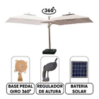 Ombrelone Guarda Sol Gold Led Alumínio 2 5 X 2 5 C/ Base Em 1