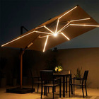 Ombrelone Guarda Sol Gold Led Alumínio 2 5 X 2 5 C/ Base Em 1