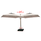 Ombrelone Guarda Sol Gold Led Alumínio 2 5 X 2 5 C/ Base Em 1